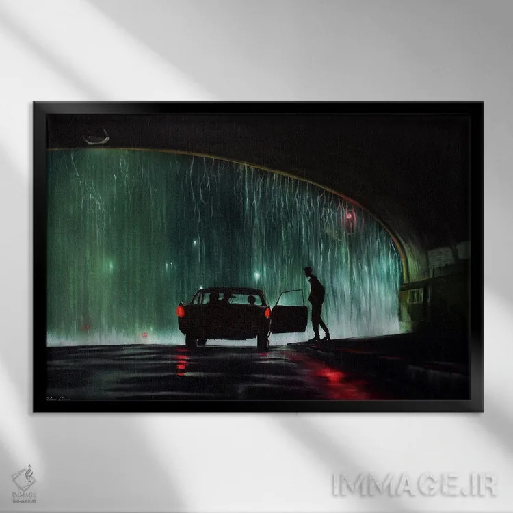 تابلو ماتریکس، وارد شو (فیلم ماتریکس) اثر الکس کر - نمای قابدار مشکی