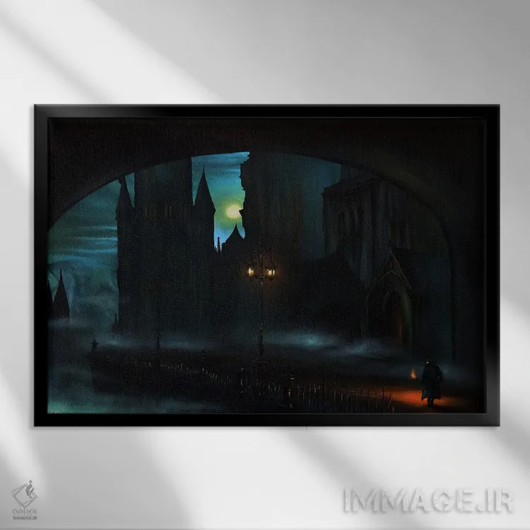 تابلو مهتاب بلادبورن (بازی ویدئویی) اثر الکس کر - نمای قابدار مشکی