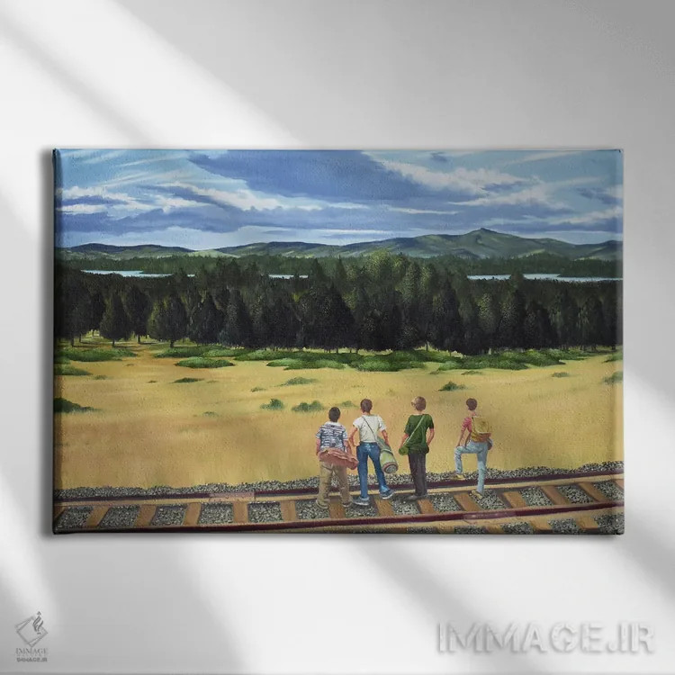 تابلو در کنارم بمان (فیلم/آهنگ) اثر الکس کر - نمای روبهرو روی دیوار