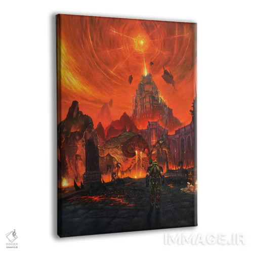 تابلو نکراول دوم (بازی Doom) اثر الکس کر - نمای پرسپکتیو محصول