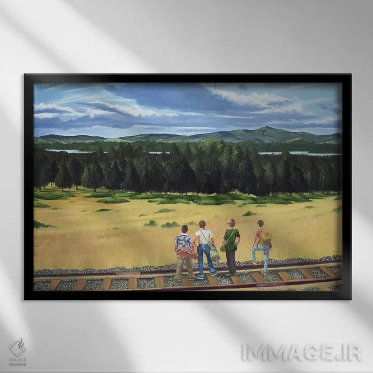 تابلو در کنارم بمان (فیلم/آهنگ) اثر الکس کر - نمای قابدار مشکی