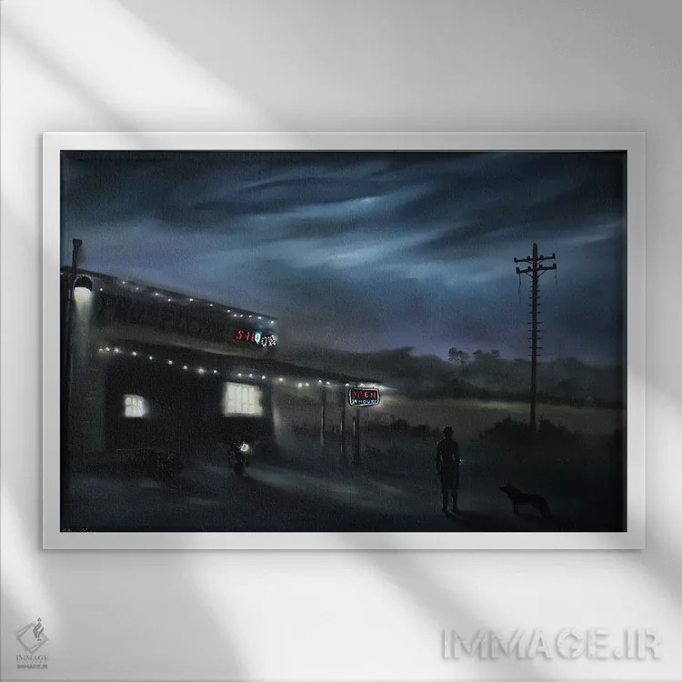 تابلو آواره اثر الکس کر - نمای قابدار سفید