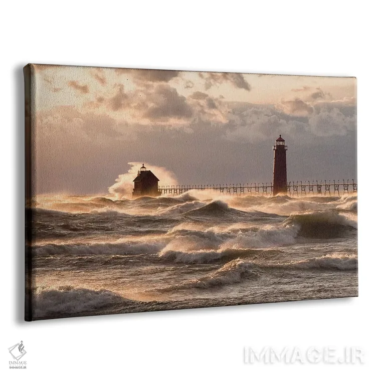 تابلو دریاچهٔ خروشان اثر الکس لی - نمای پرسپکتیو محصول