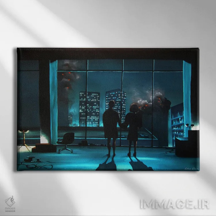 تابلو باشگاه مبارزه (فیلم) اثر الکس کر - نمای روبهرو روی دیوار