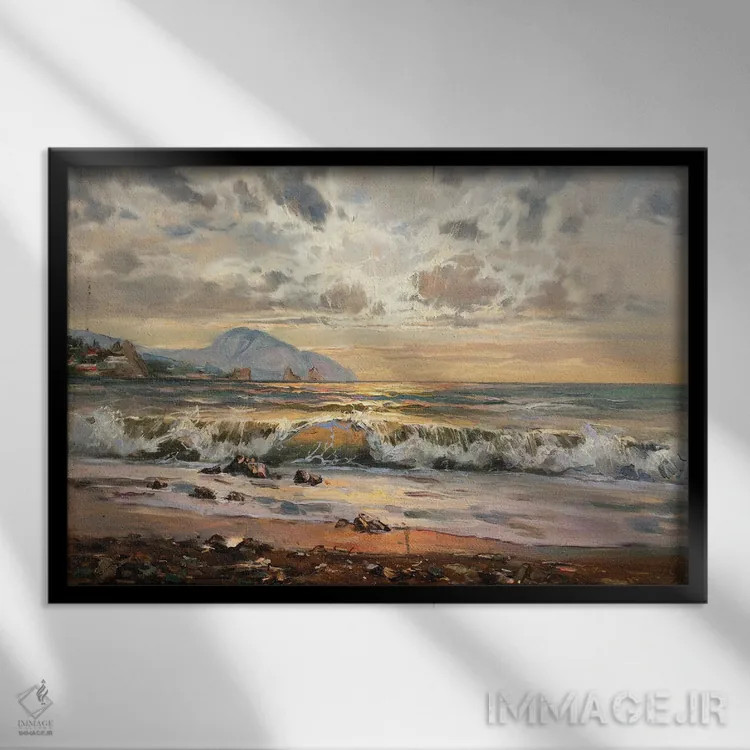 تابلو صبح اثر سرگئی الکساندروویچ پوزدیف - نمای قابدار مشکی