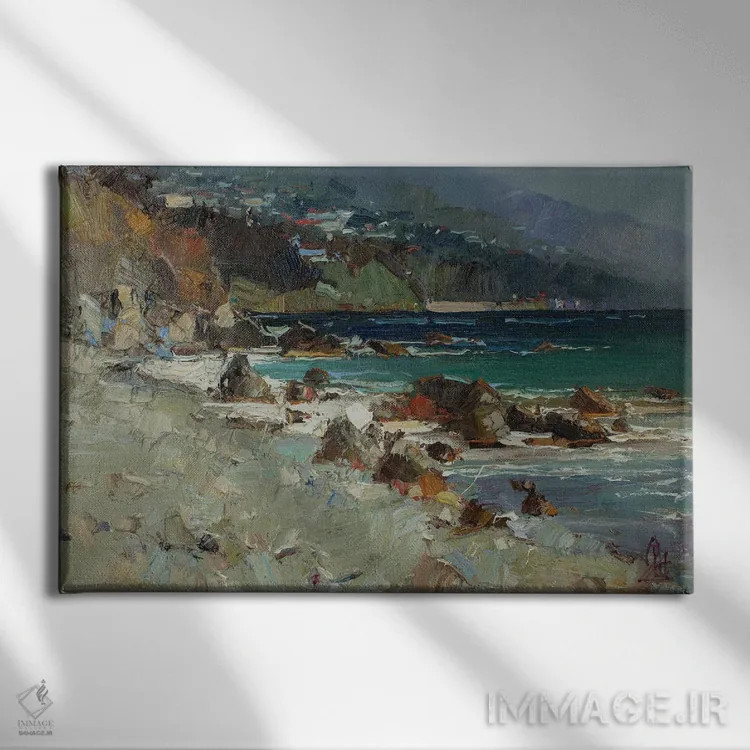 تابلو دریای زمستانی اثر سرگئی الکساندروویچ پوزدیف - نمای روبهرو روی دیوار