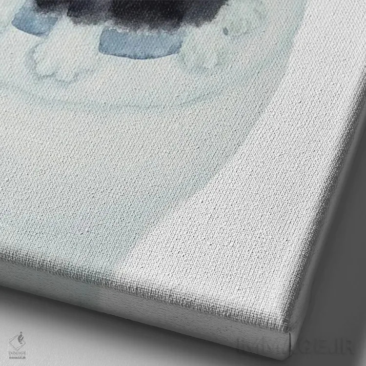 تابلو گربهٔ تاکسیدو روی توالت اثر آلکسی دیمیتریویچ شمیروف - نمای نزدیک بافت بوم