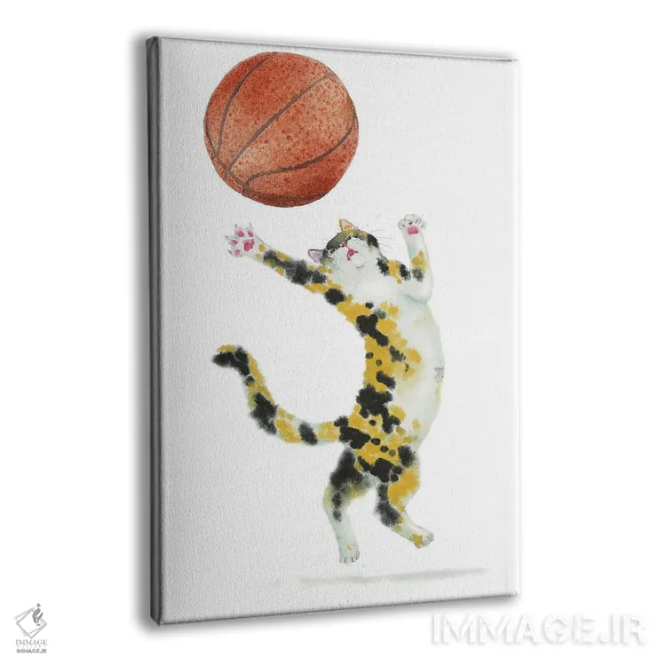 تابلو گربهٔ کالیکو بسکتبالی اثر آلکسی دیمیتریویچ شمیروف - نمای پرسپکتیو محصول