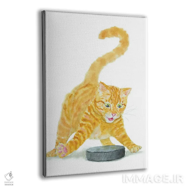 تابلو گربهٔ نارنجی هاکیباز اثر آلکسی دیمیتریویچ شمیروف - نمای پرسپکتیو محصول