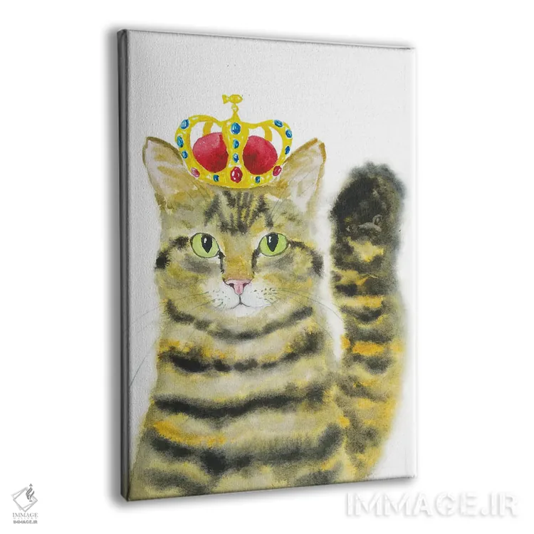 تابلو گربهٔ قهوهای راهراه تاجدار اثر آلکسی دیمیتریویچ شمیروف - نمای پرسپکتیو محصول