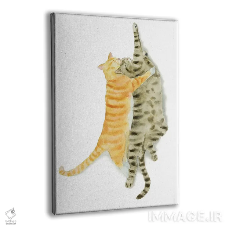 تابلو گربهٔ قهوهای راهراه و نارنجی II اثر آلکسی دیمیتریویچ شمیروف - نمای پرسپکتیو محصول