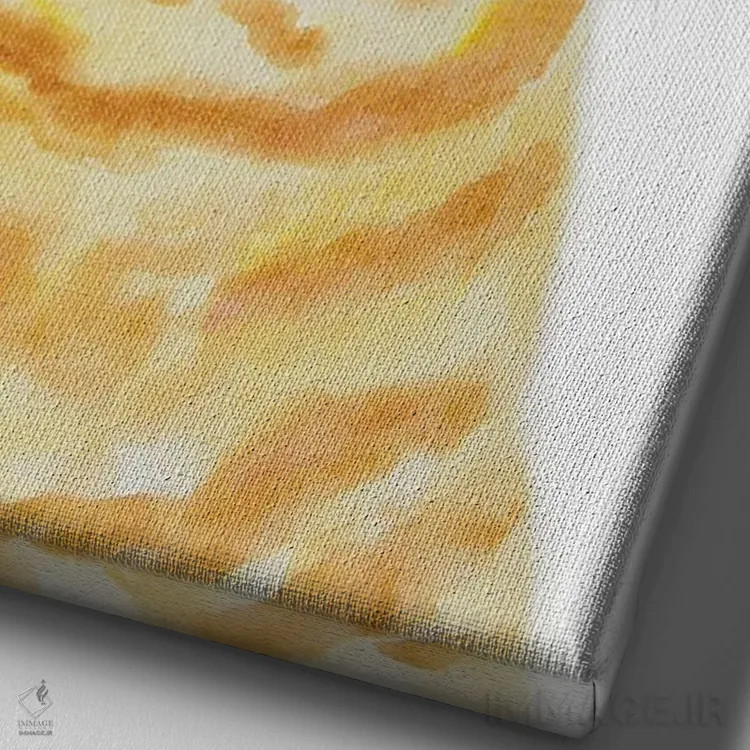 تابلو گربهٔ نارنجی تاجدار اثر آلکسی دیمیتریویچ شمیروف - نمای نزدیک بافت بوم