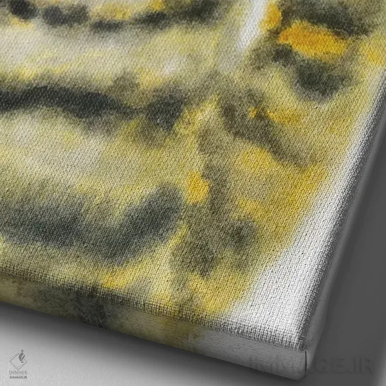 تابلو گربهٔ قهوهای راهراه تاجدار اثر آلکسی دیمیتریویچ شمیروف - نمای نزدیک بافت بوم