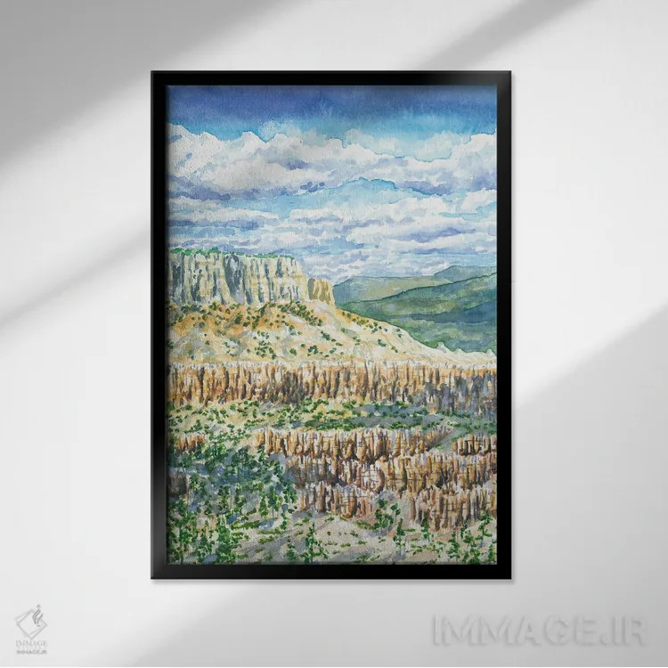 تابلو پارک ملی برایس کنیون اثر آلکسی دیمیتریویچ شمیروف - نمای قابدار مشکی