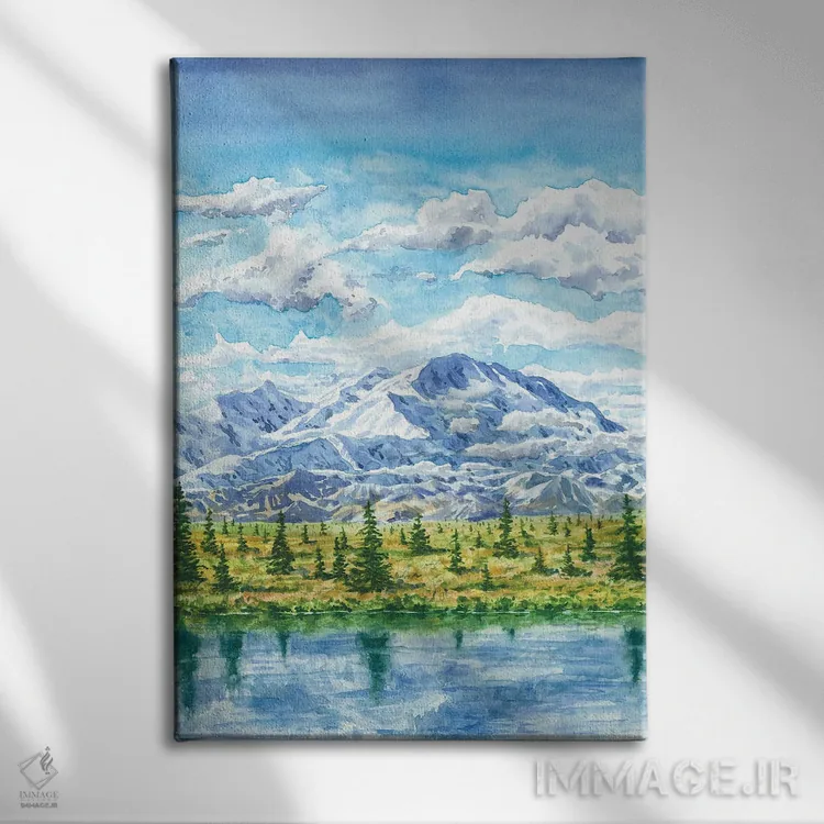 تابلو پارک ملی دنالی (آلاسکا) اثر آلکسی دیمیتریویچ شمیروف - نمای روبهرو روی دیوار
