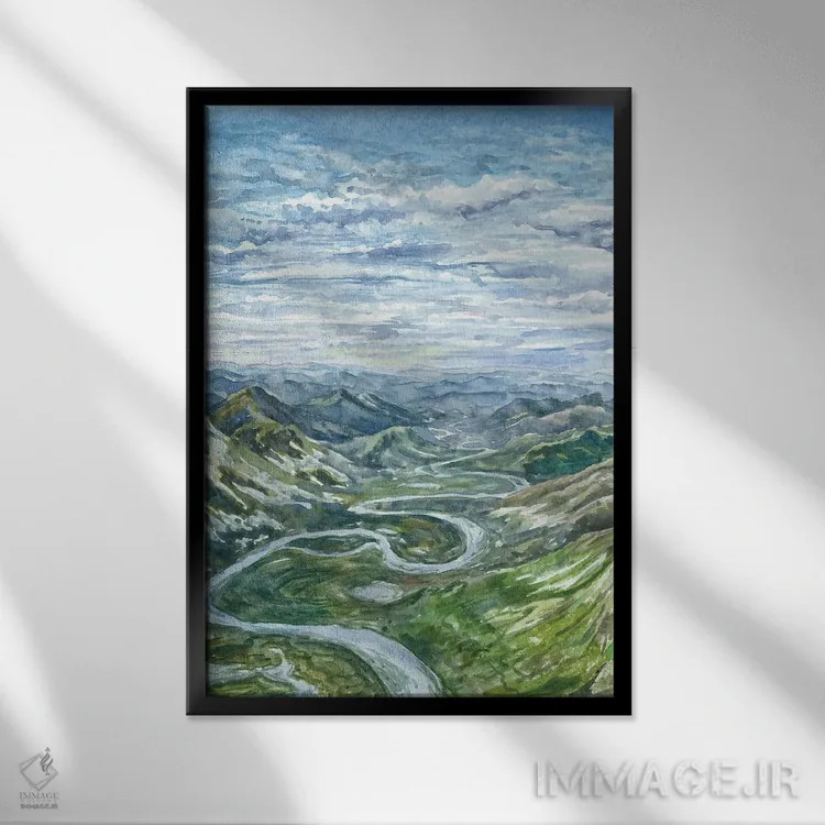 تابلو پارک ملی دروازههای قطب شمال اثر آلکسی دیمیتریویچ شمیروف - نمای قابدار مشکی