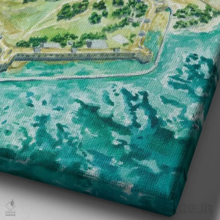 تابلو پارک ملی درای تورتوگاس اثر آلکسی دیمیتریویچ شمیروف - نمای نزدیک بافت بوم