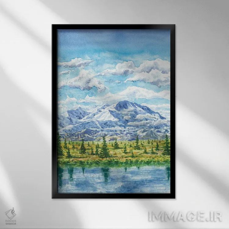 تابلو پارک ملی دنالی (آلاسکا) اثر آلکسی دیمیتریویچ شمیروف - نمای قابدار مشکی
