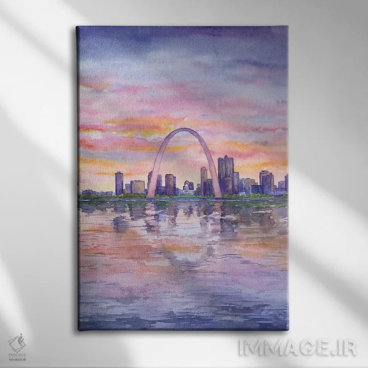 تابلو پارک ملی گیتوی آرچ (طاق دروازه) اثر آلکسی دیمیتریویچ شمیروف - نمای روبهرو روی دیوار