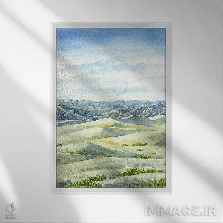 تابلو پارک ملی دره مرگ اثر آلکسی دیمیتریویچ شمیروف - نمای قابدار سفید