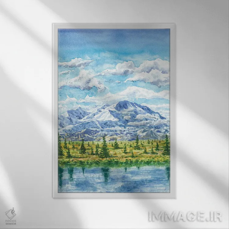 تابلو پارک ملی دنالی (آلاسکا) اثر آلکسی دیمیتریویچ شمیروف - نمای قابدار سفید