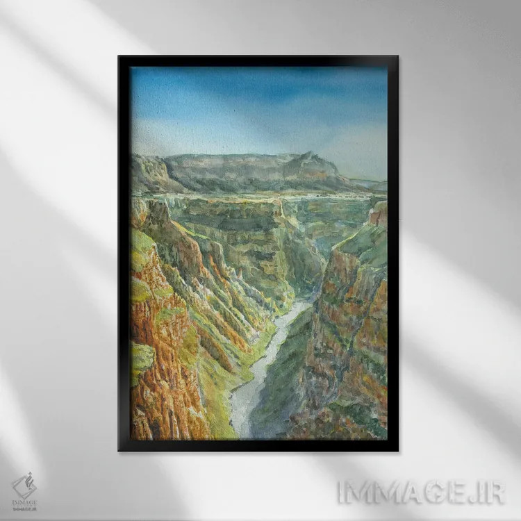 تابلو پارک ملی گرند کنیون اثر آلکسی دیمیتریویچ شمیروف - نمای قابدار مشکی