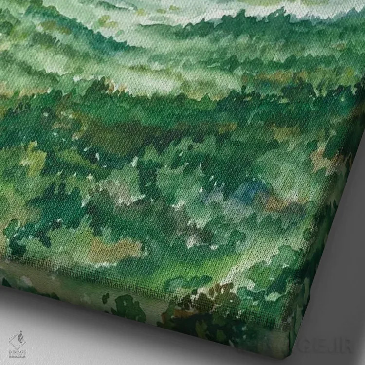 تابلو پارک ملی کوههای بزرگ اسموکی اثر آلکسی دیمیتریویچ شمیروف - نمای نزدیک بافت بوم