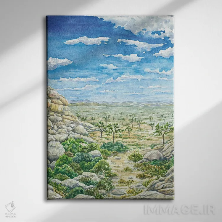 تابلو پارک ملی جاشوا تری (درخت جاشوا) اثر آلکسی دیمیتریویچ شمیروف - نمای روبهرو روی دیوار