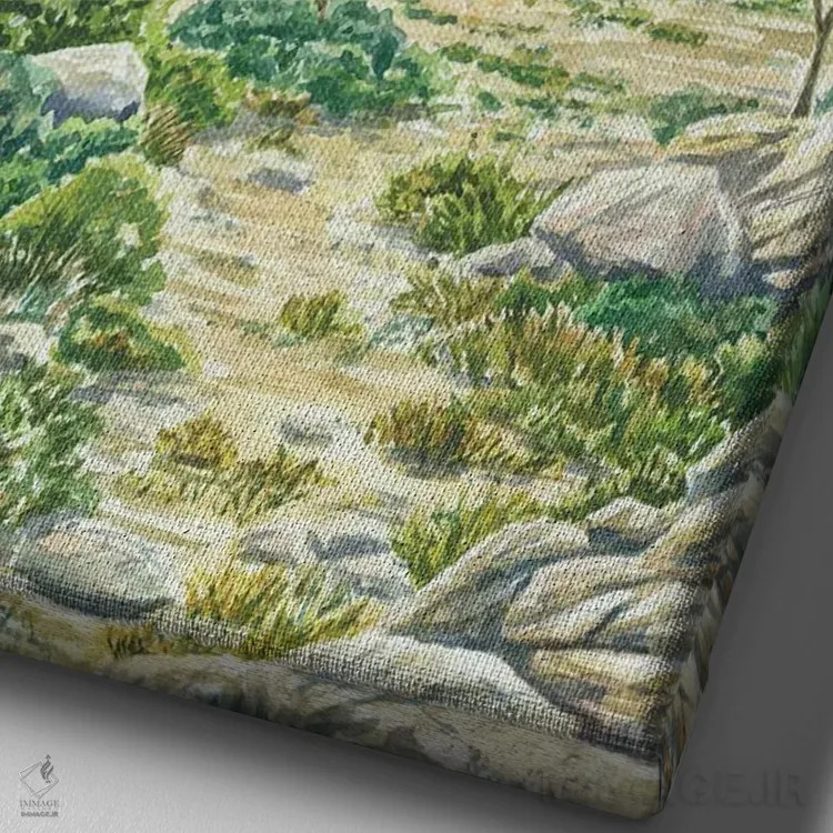 تابلو پارک ملی جاشوا تری (درخت جاشوا) اثر آلکسی دیمیتریویچ شمیروف - نمای نزدیک بافت بوم