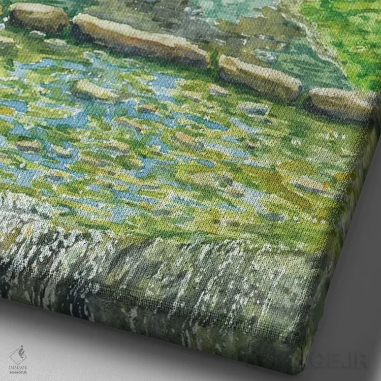 تابلو پارک ملی چشمههای آب گرم اثر آلکسی دیمیتریویچ شمیروف - نمای نزدیک بافت بوم