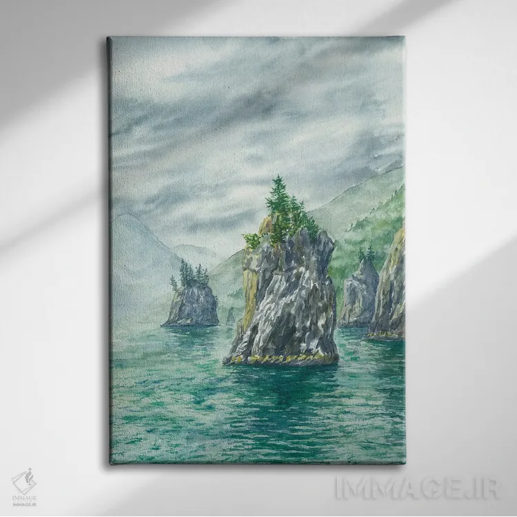 تابلو پارک ملی فلات کنای (فیوردهای کنای) اثر آلکسی دیمیتریویچ شمیروف - نمای روبهرو روی دیوار