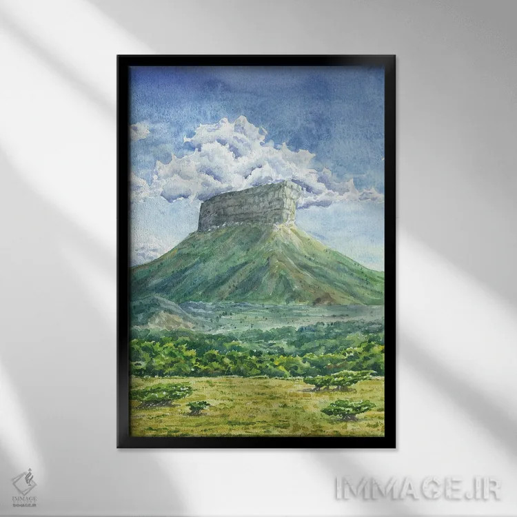 تابلو پارک ملی مسا ورده (آمریکا) اثر آلکسی دیمیتریویچ شمیروف - نمای قابدار مشکی