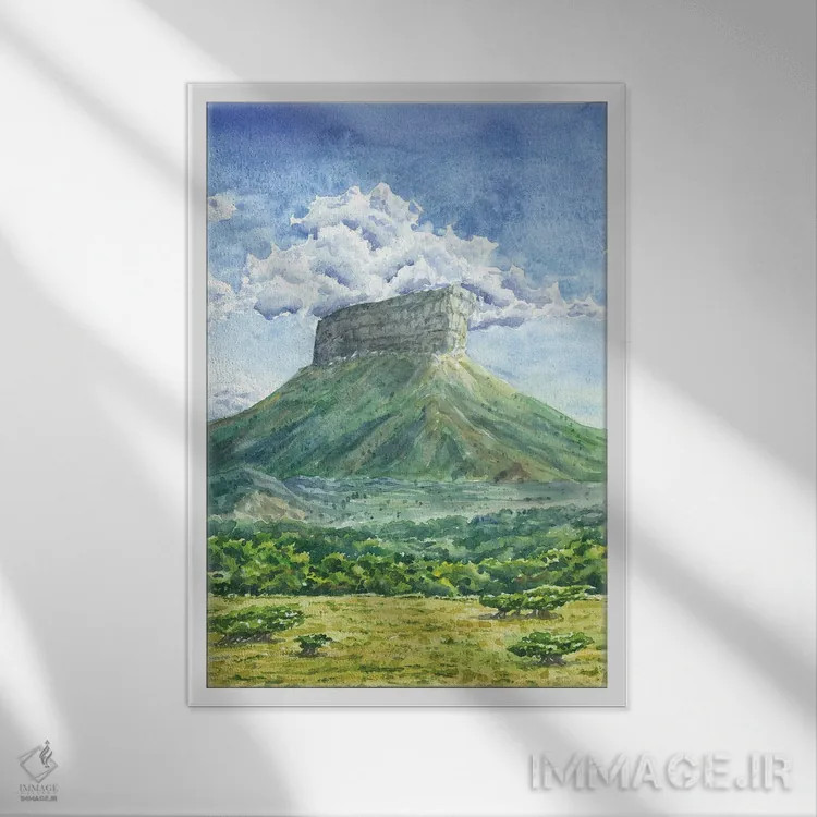 تابلو پارک ملی مسا ورده (آمریکا) اثر آلکسی دیمیتریویچ شمیروف - نمای قابدار سفید