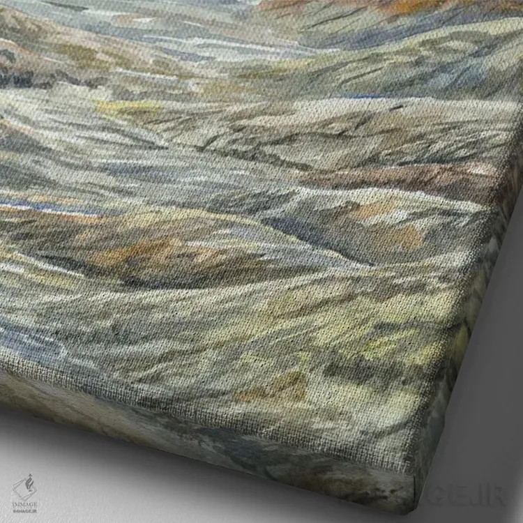 تابلو پارک ملی جنگل سنگشده اثر آلکسی دیمیتریویچ شمیروف - نمای نزدیک بافت بوم