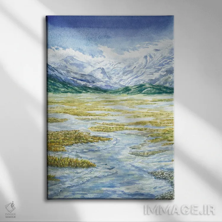 تابلو پارک ملی راکی ماونتین (کوهستان راکی) اثر آلکسی دیمیتریویچ شمیروف - نمای روبهرو روی دیوار
