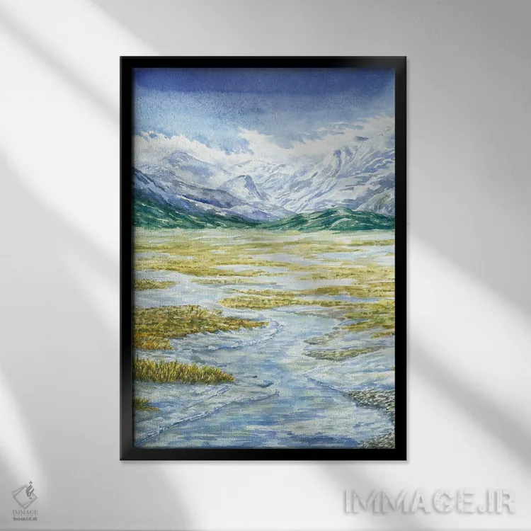 تابلو پارک ملی راکی ماونتین (کوهستان راکی) اثر آلکسی دیمیتریویچ شمیروف - نمای قابدار مشکی