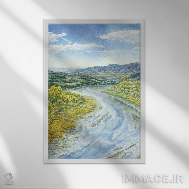 تابلو پارک ملی تئودور روزولت اثر آلکسی دیمیتریویچ شمیروف - نمای قابدار سفید