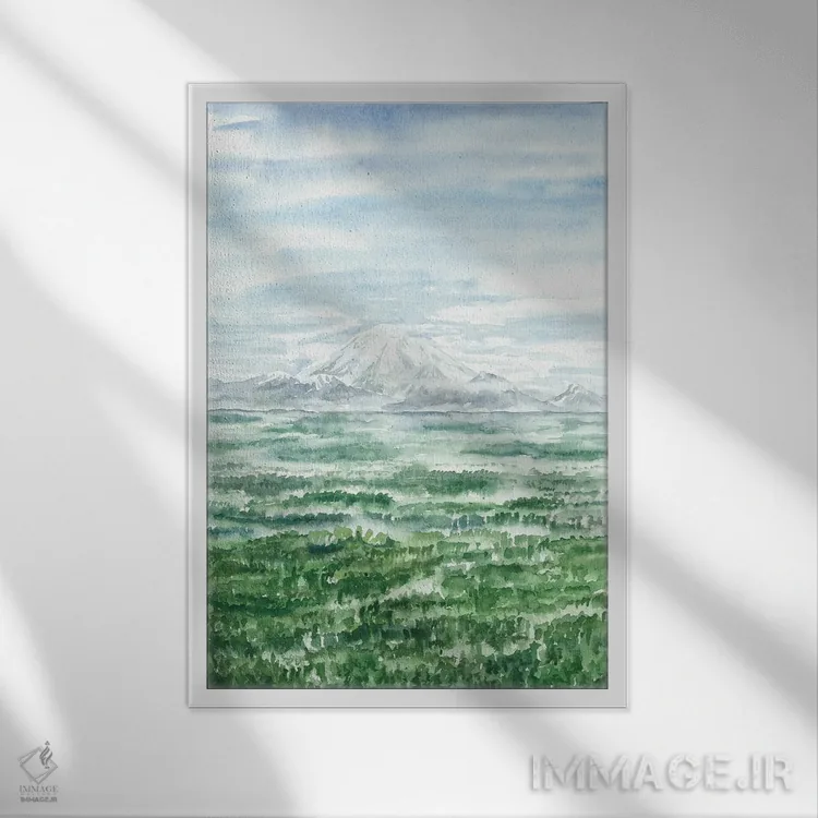 تابلو پارک ملی رَنگل سنت الیاس اثر آلکسی دیمیتریویچ شمیروف - نمای قابدار سفید