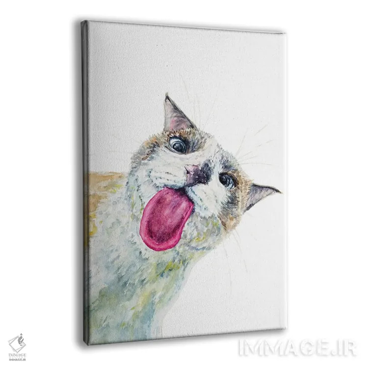 تابلو گربهٔ بامزه در حال سرک کشیدن اثر آلکسی دیمیتریویچ شمیروف - نمای پرسپکتیو محصول