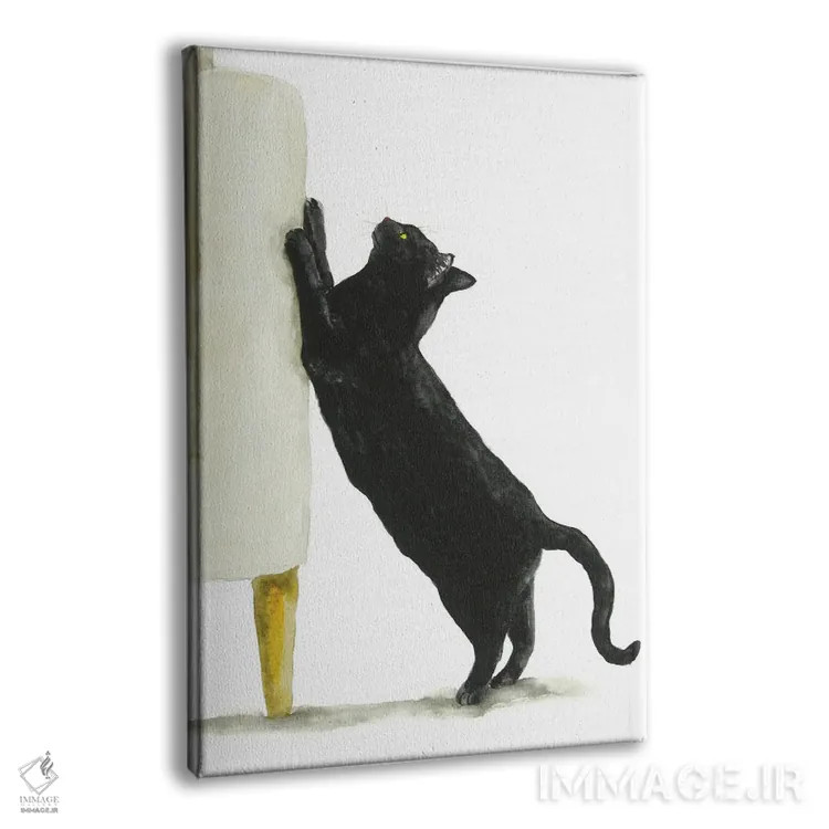 تابلو گربهٔ سیاه شیطون اثر آلکسی دیمیتریویچ شمیروف - نمای پرسپکتیو محصول