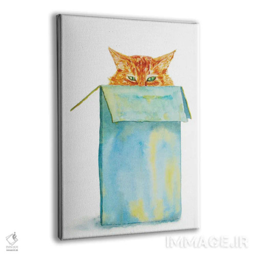 تابلو گربهٔ نارنجی ناقلا در جعبه اثر آلکسی دیمیتریویچ شمیروف - نمای پرسپکتیو محصول