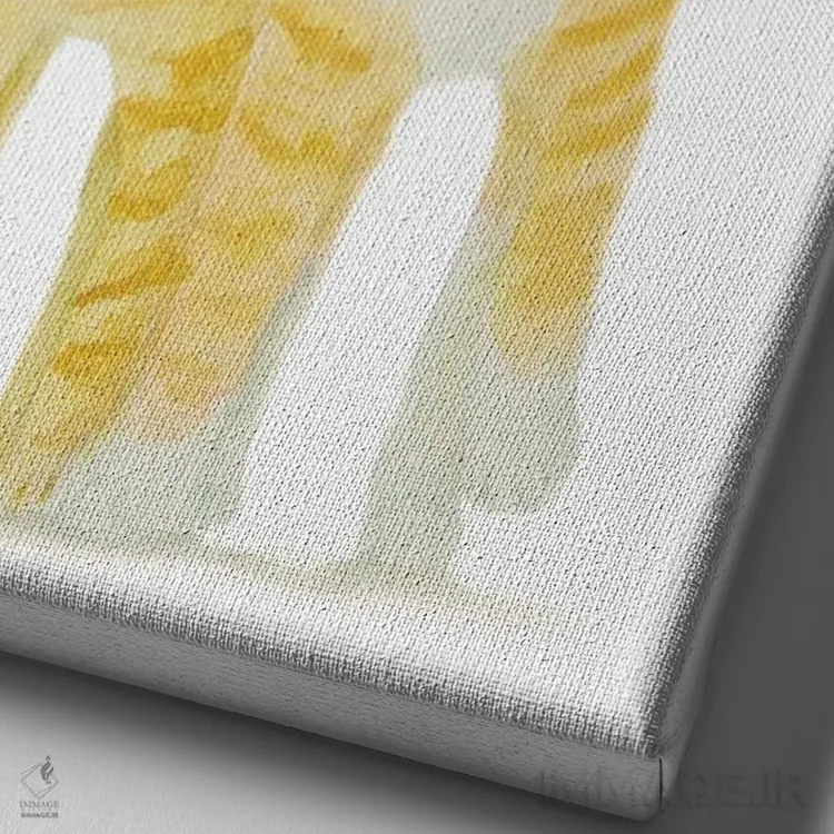 تابلو دو گربهٔ نارنجی اثر آلکسی دیمیتریویچ شمیروف - نمای نزدیک بافت بوم