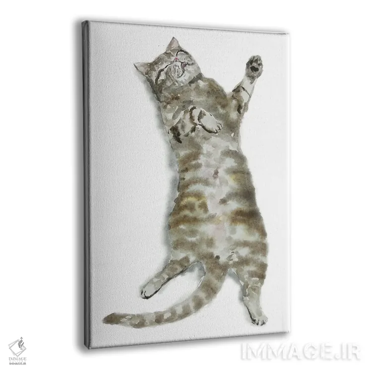 تابلو گربهٔ راهراه خوابیده I اثر آلکسی دیمیتریویچ شمیروف - نمای پرسپکتیو محصول