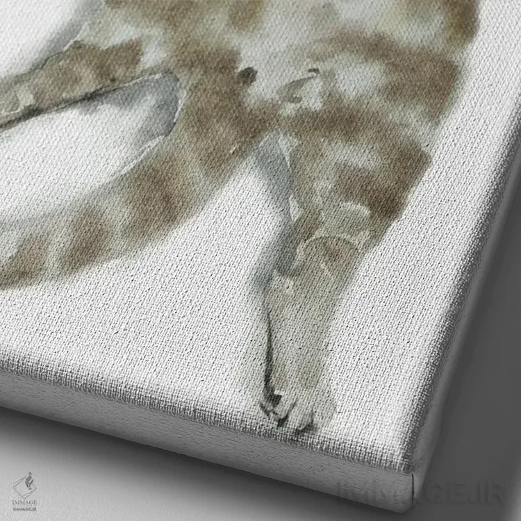 تابلو گربهٔ راهراه خوابیده I اثر آلکسی دیمیتریویچ شمیروف - نمای نزدیک بافت بوم