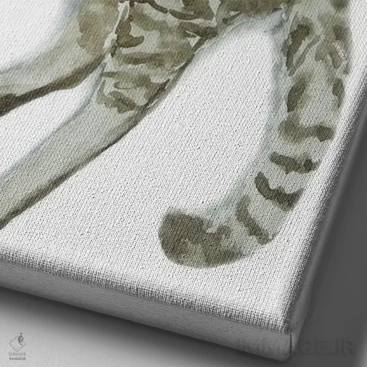 تابلو گربهٔ راهراه خوابیده II اثر آلکسی دیمیتریویچ شمیروف - نمای نزدیک بافت بوم