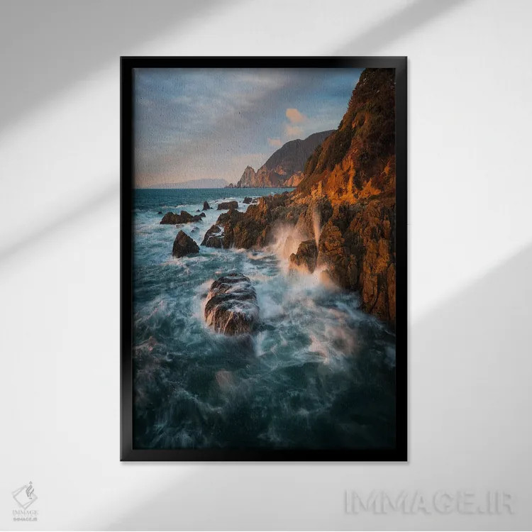 تابلو ظرافت ساحلی اثر الکساندر اسلاوتسکی - نمای قابدار مشکی