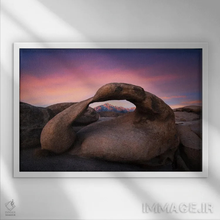 تابلو دروازهی کوهستان اثر الکساندر اسلاوتسکی - نمای قابدار سفید