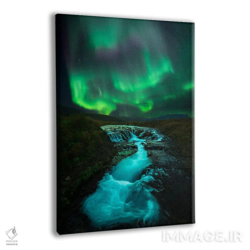 تابلو شفق قطبی بر فراز بروآرفوس ایسلند اثر الکساندر اسلاوتسکی - نمای پرسپکتیو محصول