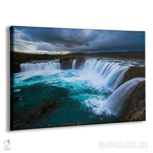 تابلو زمزمههای آبشارگون گودافوس اثر الکساندر اسلاوتسکی - نمای پرسپکتیو محصول