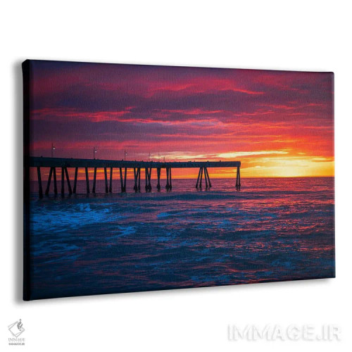 تابلو جادوی غروب در اسکلهی پاسیفیکا اثر الکساندر اسلاوتسکی - نمای پرسپکتیو محصول